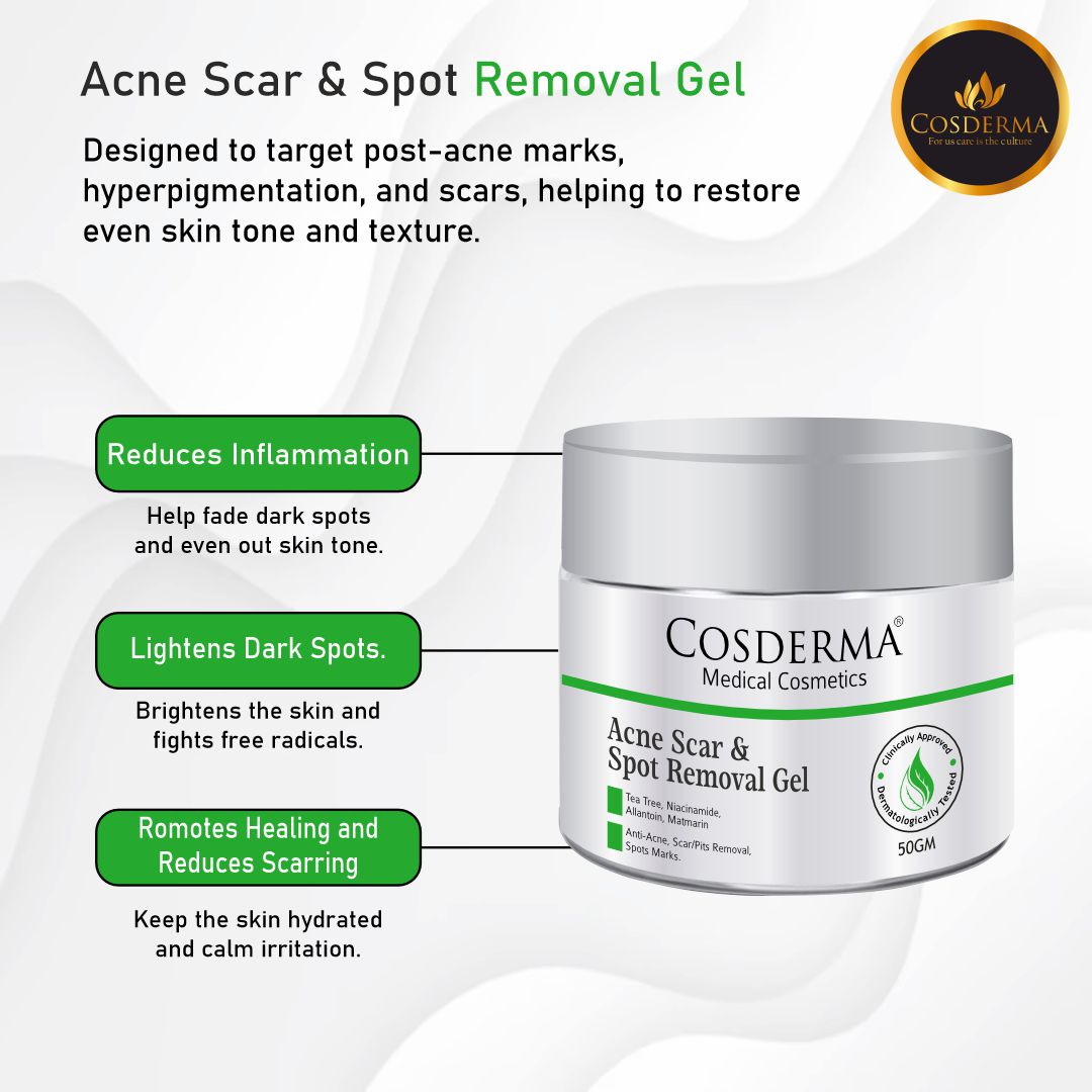 Cosderma Acne Scar & Spot Removal Gel | Advanced Peptides for Youthful Skin