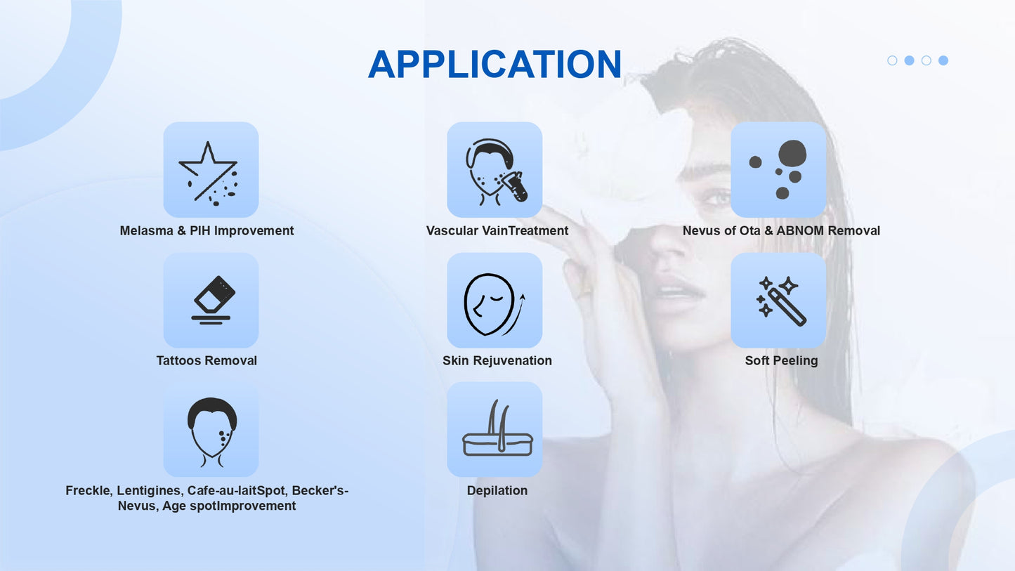 Cosderma Picosecond Long-Pulse Nd: Yag Laser Q-Switched Laser Machine Application