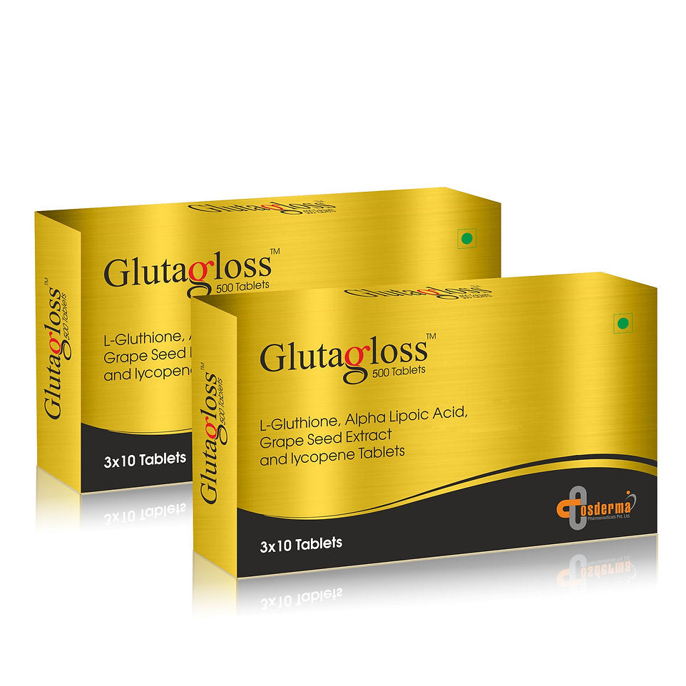Cosderma Glutagloss 500mg Tablets Advanced Skin Brightening & Anti-A COSDERMA Cosderma Glutagloss 500mg Tablets Advanced Skin Brightening & Anti-A COSDERMA