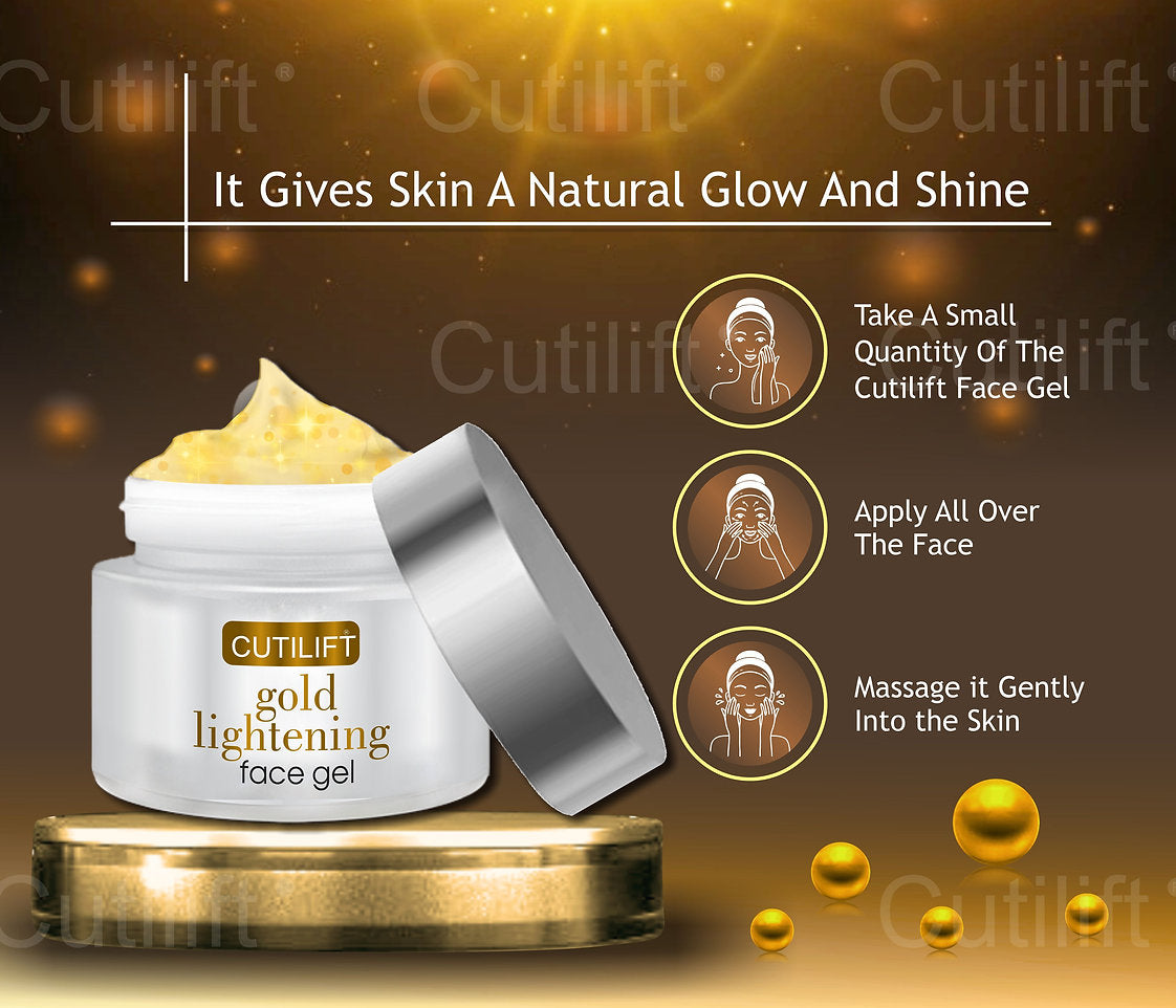 Cutilift Gold Lightening Face Gel | Smoothing, Lightening & Rejuvenating