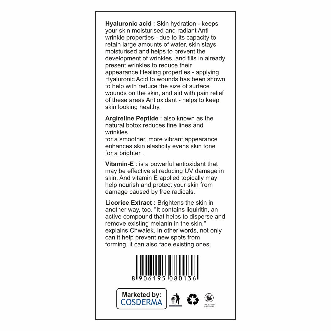 Cosderma Hyaluronic Acid Serum | Hydration, Firming & Skin Texture Enhancement