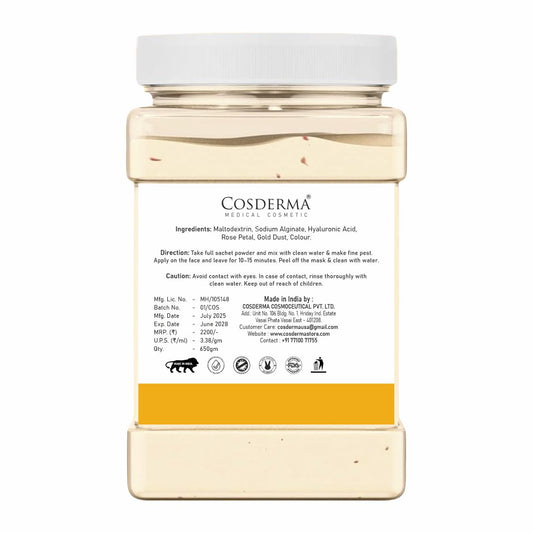 Cosderma Luxury 24K Gold Jelly Mask – Brightening, Firming & Anti-Aging Face Mask (650gm)