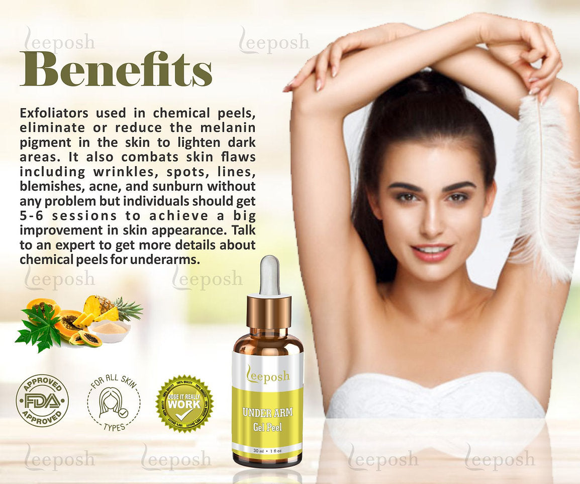 Leeposh Under Arm Whitening Peel | Lightening & Exfoliating Peel for Dark Spots