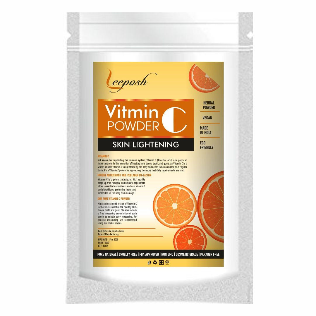 Leeposh Vitamin C Powder – Herbal Skin Lightening & Brightening Agent