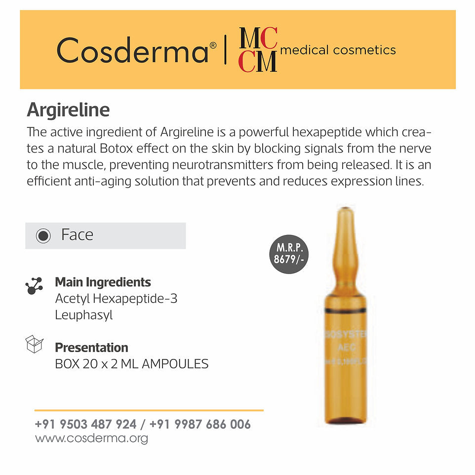 MCCM Argireline Ampoules - Anti-Aging Peptide Complex | 20 Ampoules x 2 ml