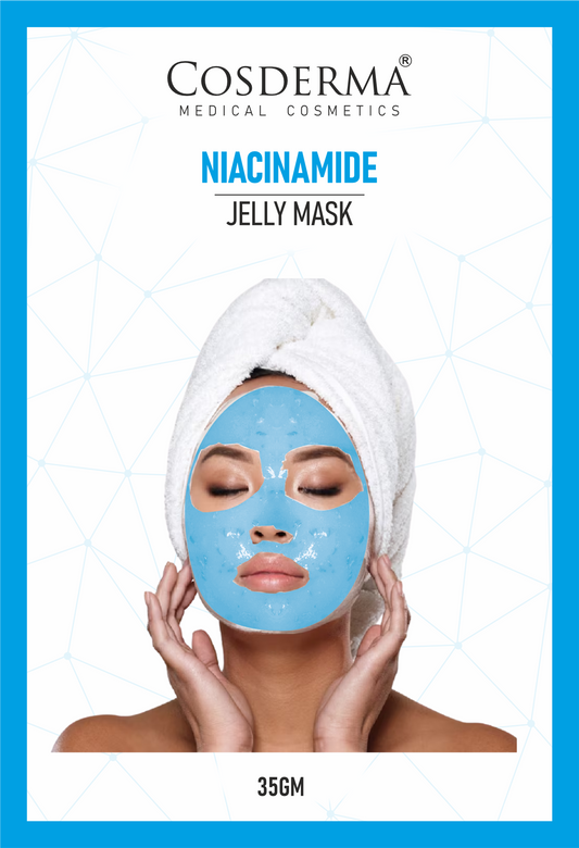 Cosderma Niacinamide Jelly Mask (10 x 35gm) – Oil Control, Pore Tightening & Brightening Peel-Off Mask