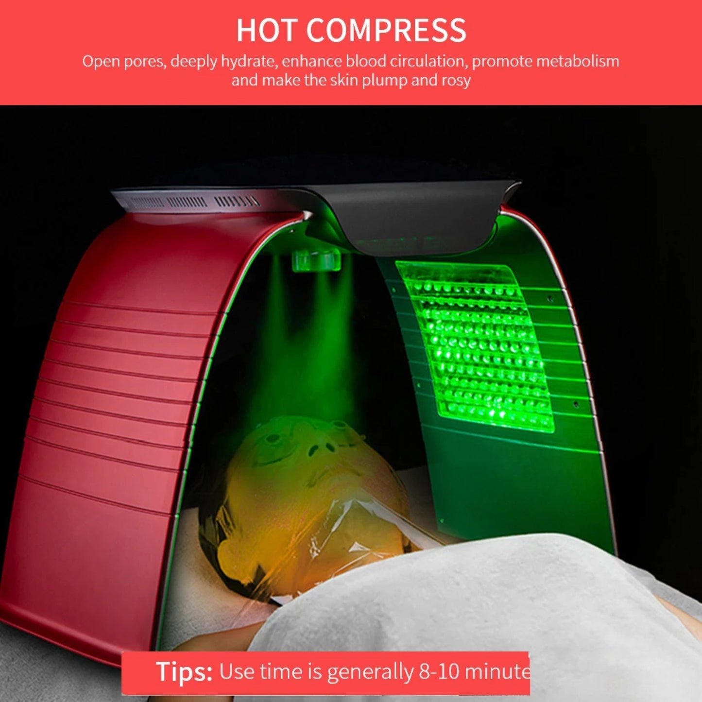 Cosderma Omega Light Steamer inside view