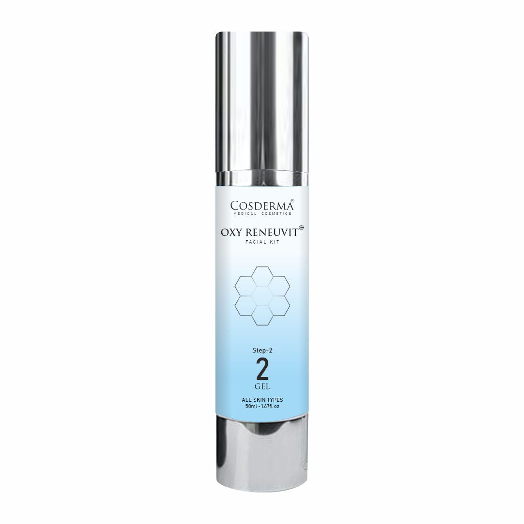 Cosderma Oxy Reneuvit Facial Kit for Anti-Aging & Skin Renewal – 4 Step Professional & Home Care Facial (10 Sessions)