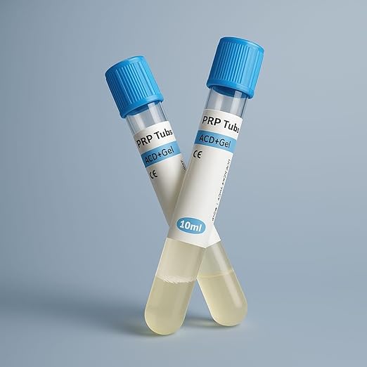 PRP Tube – ACD + Gel Separation Tube for Platelet-Rich Plasma Therapy, Skin & Hair Regeneration - (10 Pcs))