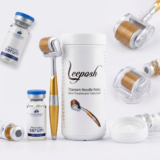 Cosderma Professional Derma Roller Pigmentation Repair Kit with MelanoOut Serum