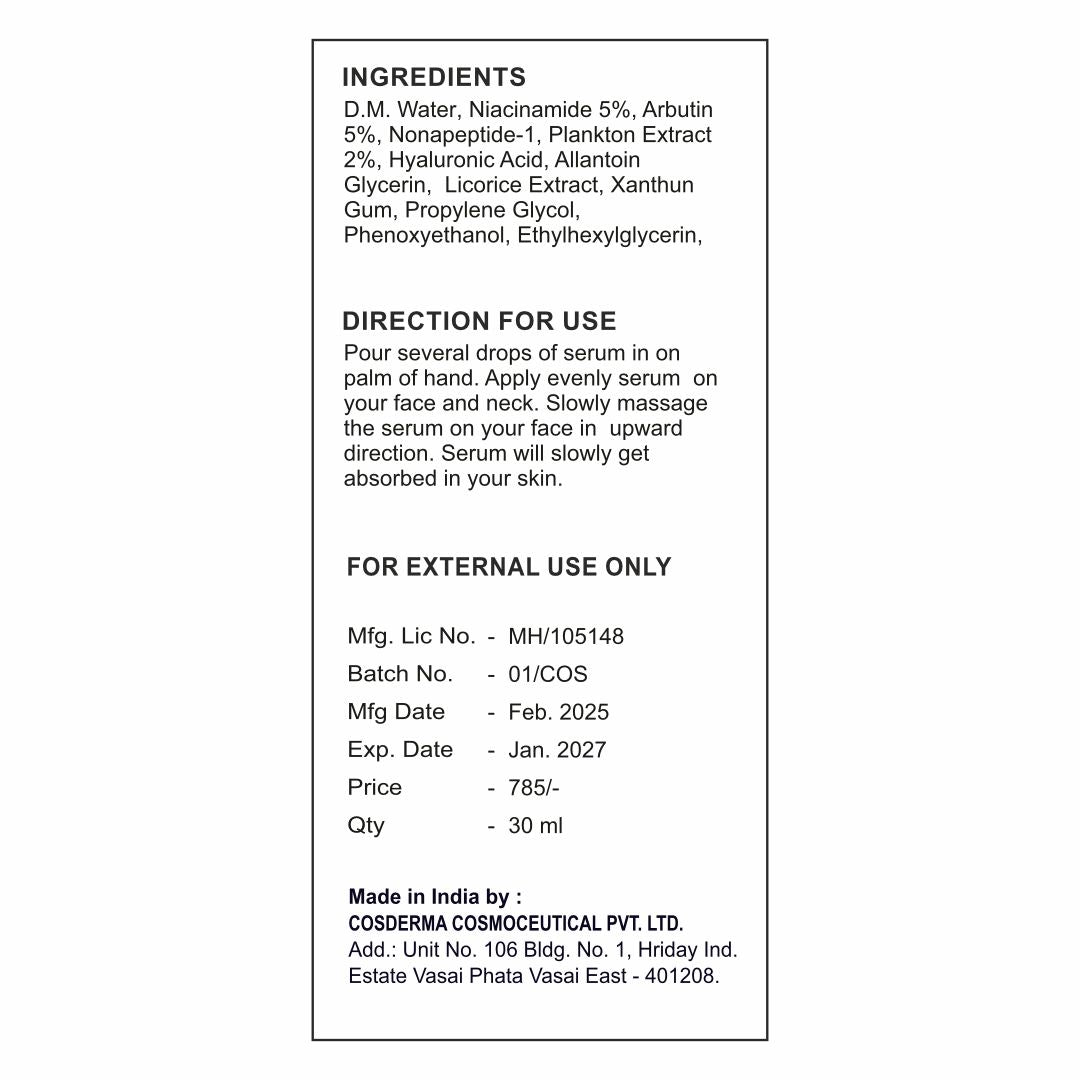 Cosderma Brightening Serum - Drops of Light | Advanced Brightening Formula