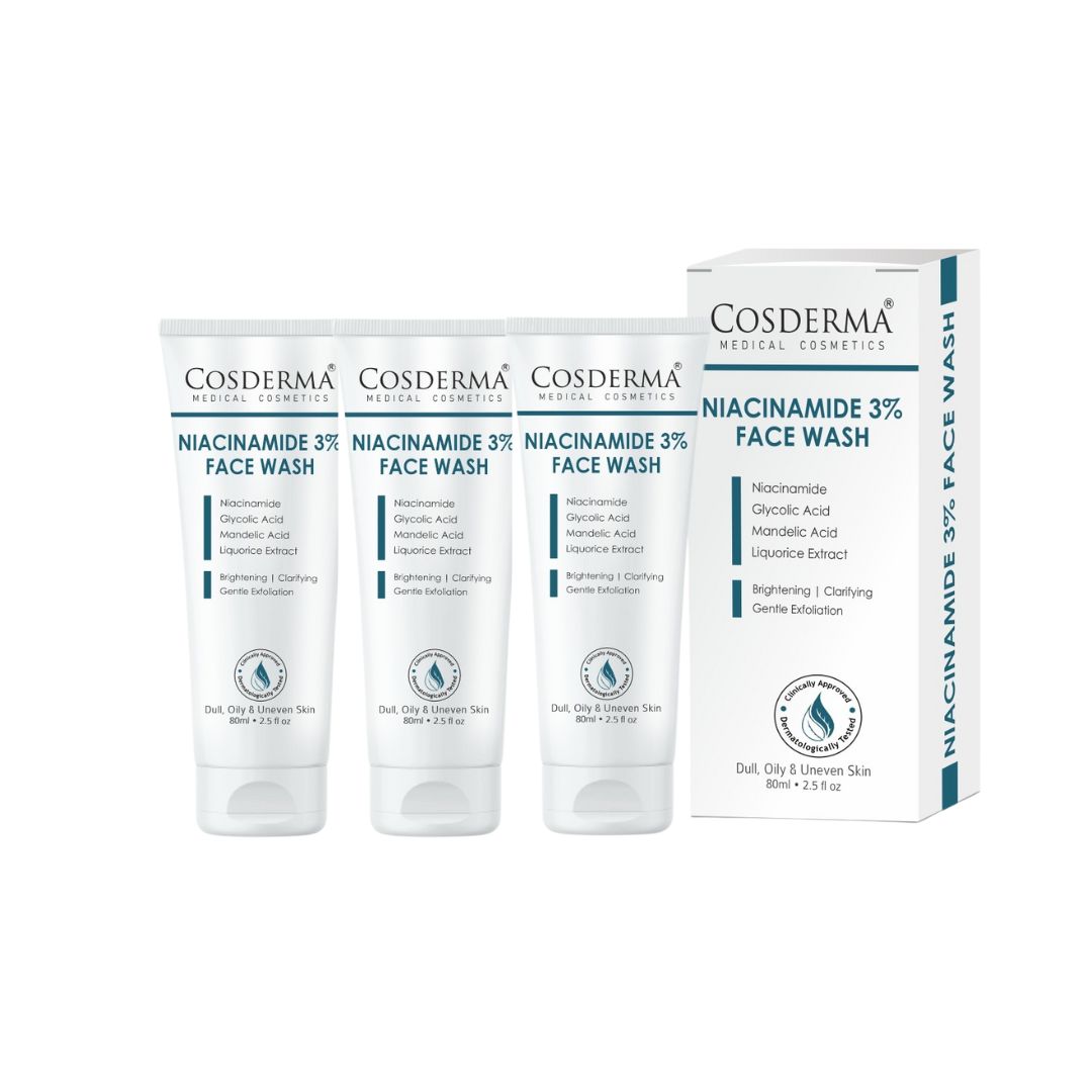 Cosderma Niacinamide 3% Face Wash – Brightening & Oil-Control Cleanser for Clear, Even-Toned Skin