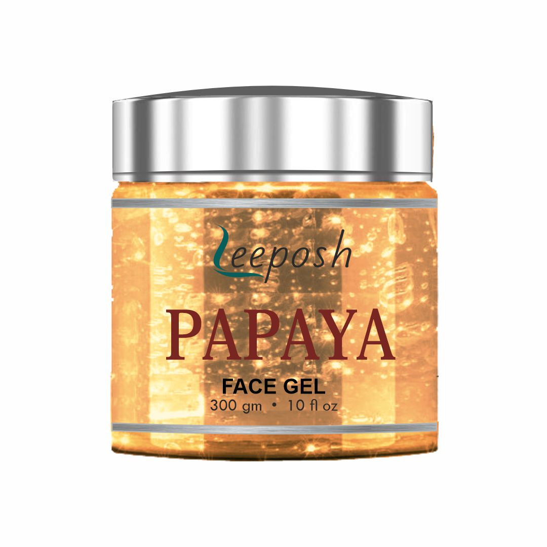 Leeposh Papaya Face Gel | Hydrating & Brightening Face Gel for Glowing Skin | 300ml