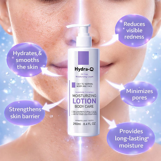 Hydra Q Oil-Free Moisturizing Cream with Ceramide Complex for Oily to Normal Skin - 250ml