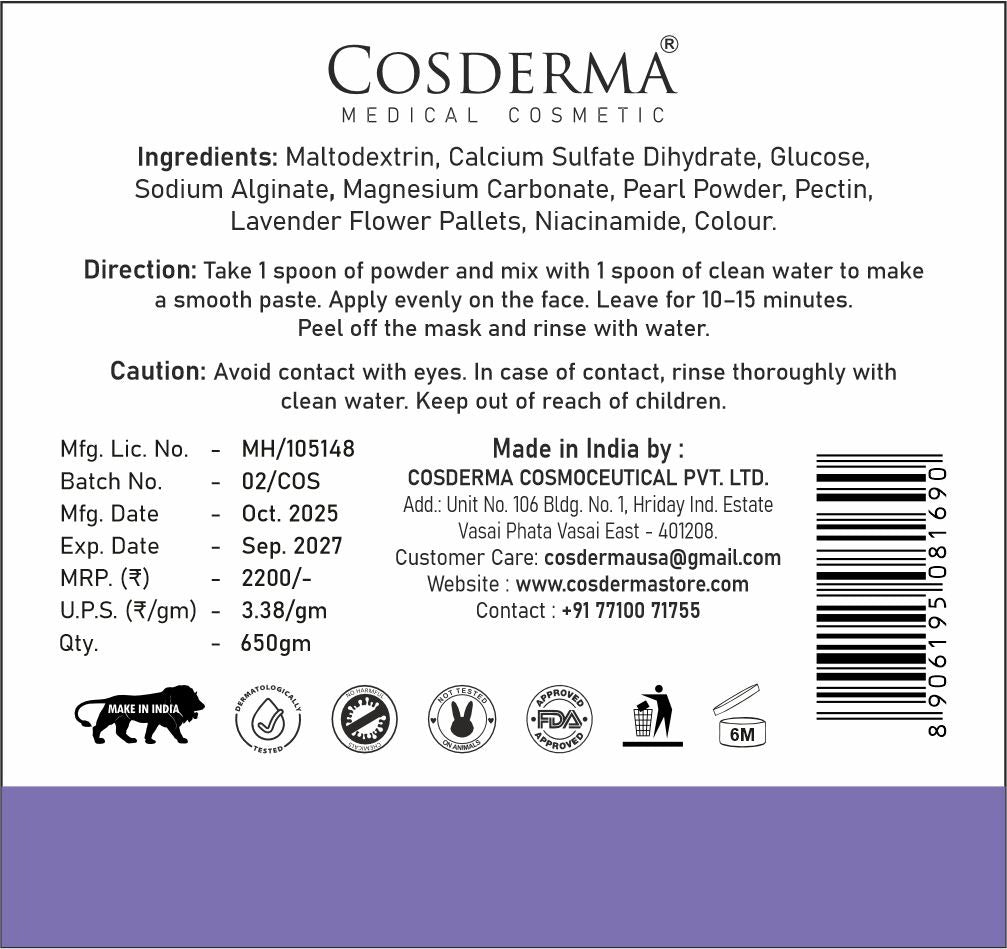Cosderma Niacinamide Jelly Mask – Pore-Minimizing, Oil-Control & Brightening Face Mask (650gm)