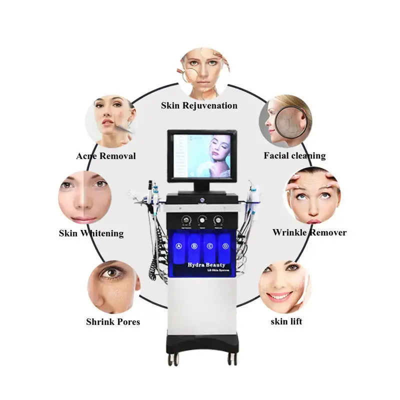 Cosderma 14-in-1 Hydrodermabrasion Facial Machine with LED Mask | Professional Skin Rejuvenation & Deep Cleansing Device