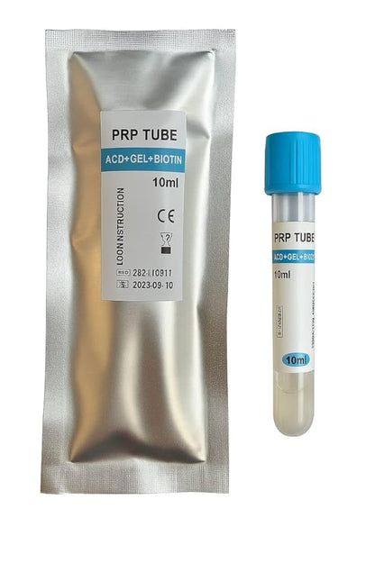 PRP Tube – ACD + Gel + Biotin | Advanced Platelet-Rich Plasma Tube for Hair Growth, Skin Rejuvenation & Tissue Repair - (10 Pcs)