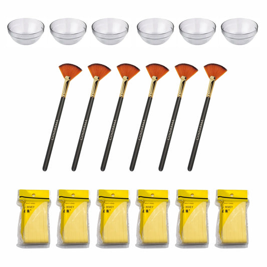 Cosderma Professional Facial Kit – Peeling Brush, Peeling Bowl & Sponge Set of 6 for Clinics & Salons