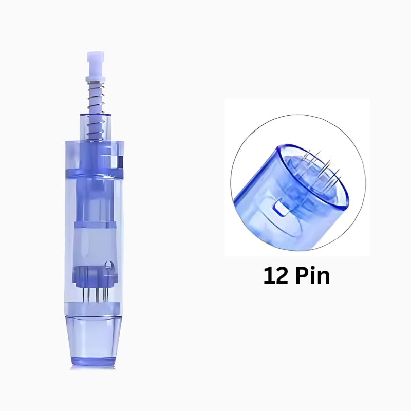 12-Needle Microneedling Cartridge for Ultima A6 & My M Pen – Professional Needle Tip for Skin Rejuvenation, Fine Lines & Acne Scars