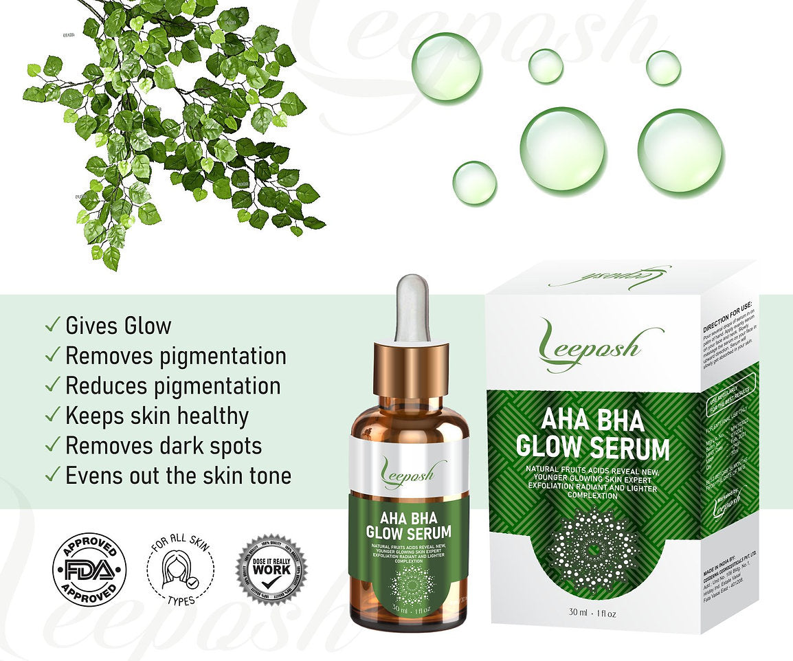 Leeposh AHA BHA Serum - Exfoliating & Acne Scar Reduction Serum