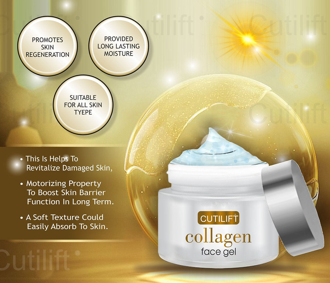 Cutilift Collagen Face Gel - Hydration and Anti-Aging Treatment for All Skin Types (30g)