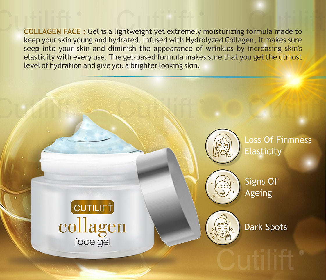 Cutilift Collagen Face Gel - Hydration and Anti-Aging Treatment for All Skin Types (30g)