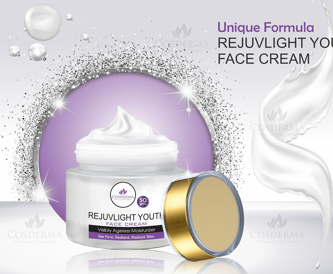 Cosderma RejuvLight Youth Face Cream | Anti-Aging & Hydrating Moisturizer with Argireline and Peptides