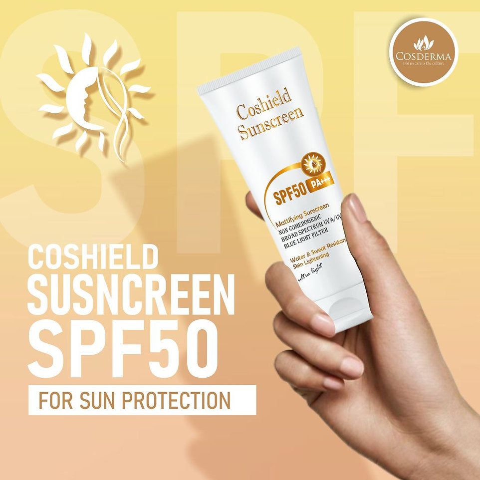 Coshield SPF 50 Mattifying Sunscreen | Broad Spectrum UVA/UVB Protection & Skin Lightening