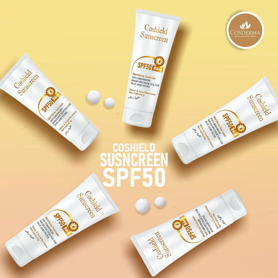 Coshield SPF 50 Mattifying Sunscreen | Broad Spectrum UVA/UVB Protection & Skin Lightening