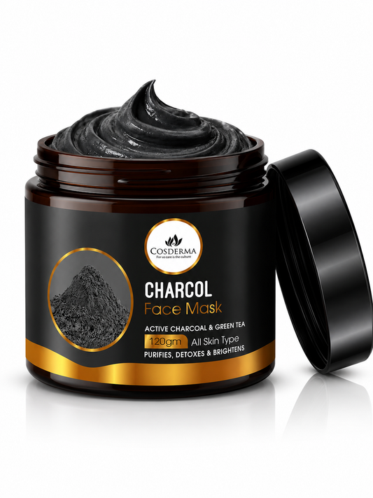 Cosderma Activated Charcoal Face Mask with Green Tea | Purify & Detoxify