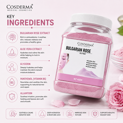 Cosderma Bulgarian Rose Jelly Mask – Soothing, Hydrating & Redness-Reducing Face Pack (650gm)