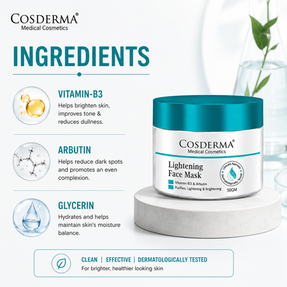 Cosderma Lightening Face Mask | Niacinamide Mask for Natural Skin Brightening & Radiance