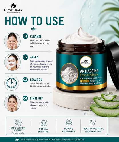 Cosderma Antiaging Face Mask | Hydrate, Firm & Renew Your Skin Naturally