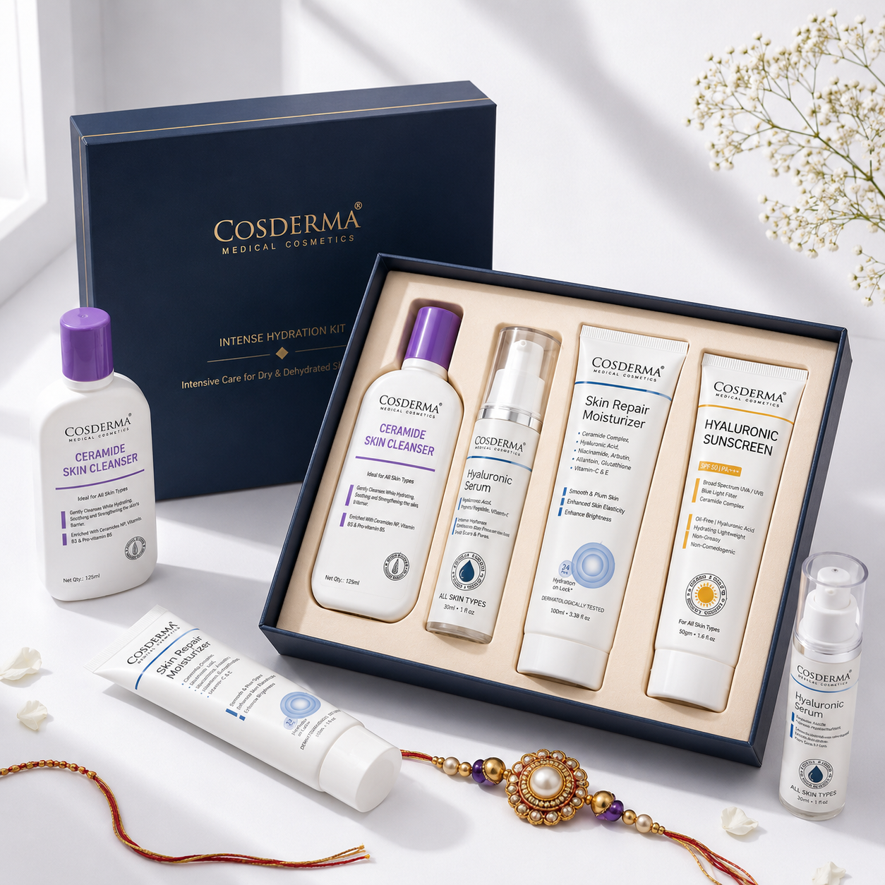 COSDERMA Intense Hydration Kit – Complete Care for Dry & Dehydrated Skin