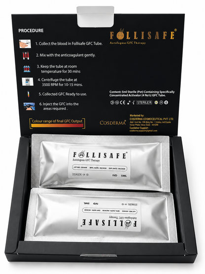 FOLLISAFE GFC Therapy Tube – Hair Regrowth & Skin Rejuvenation (4 Pcs)