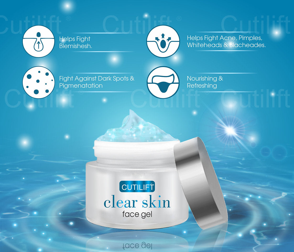 Cutilift Clear Skin Face Gel - Natural Glow and Anti-Acne Treatment (30g)