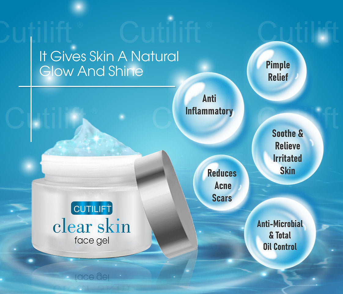 Cutilift Clear Skin Face Gel - Natural Glow and Anti-Acne Treatment (30g)