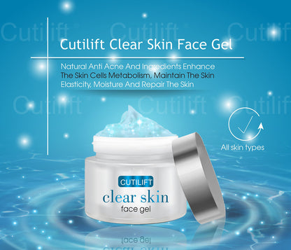 Cutilift Clear Skin Face Gel - Natural Glow and Anti-Acne Treatment (30g)