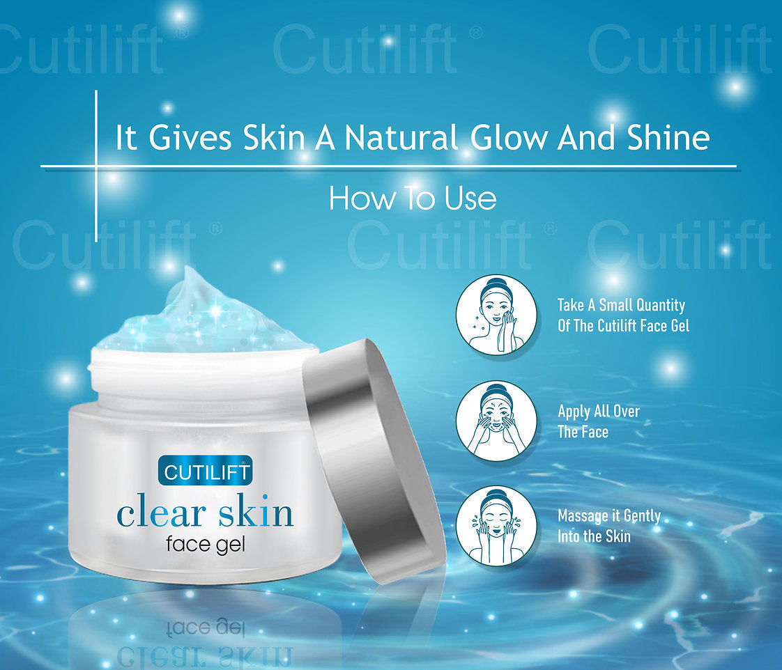 Cutilift Clear Skin Face Gel - Natural Glow and Anti-Acne Treatment (30g)