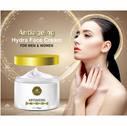 Cosderma Antiaging Hydra Face Cream - for Deep Hydration, Wrinkle Reduction, and Improved Skin Firmness