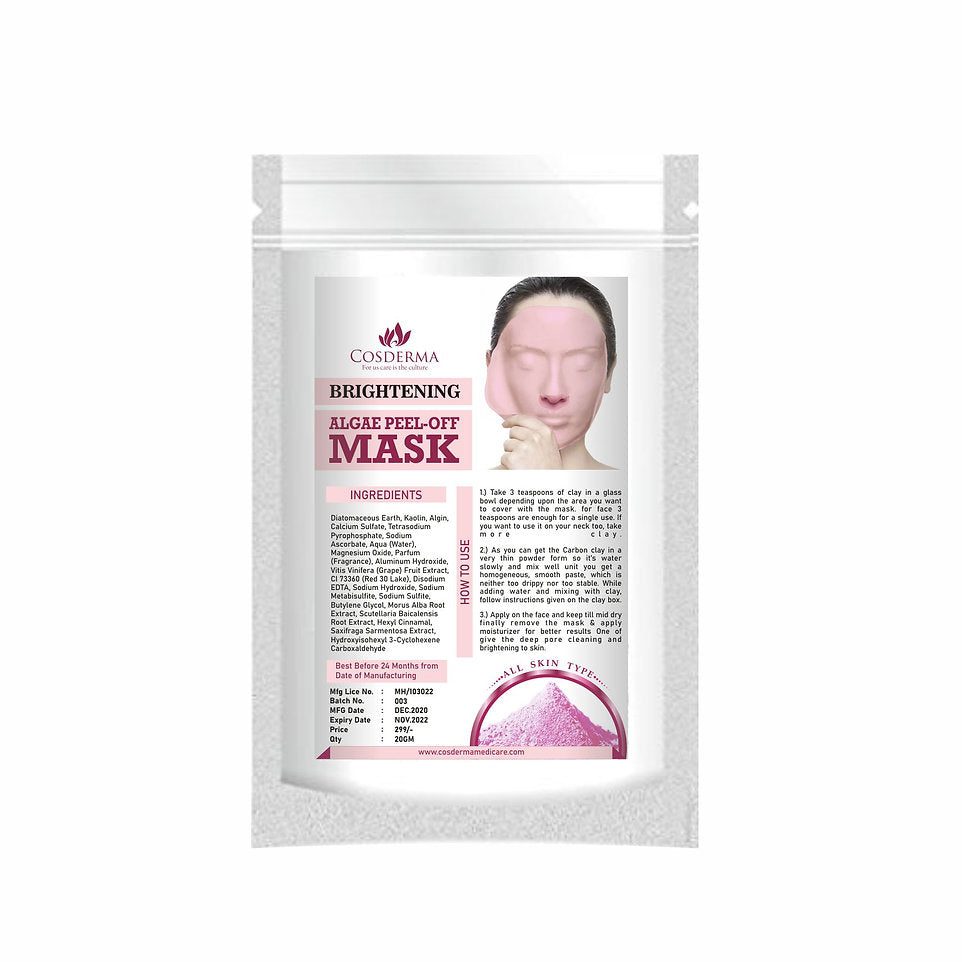Cosderma Brightening Algae Peel-Off Face Mask | Instant Glow & Detox ...