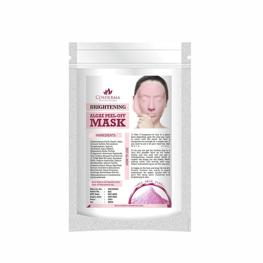 Cosderma Brightening Algae Peel-Off Face Mask - Instant Skin Whitening and Glow