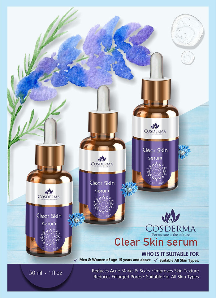 Cosderma Clear Skin Serum - Blemish-Free & Even Skin Tone