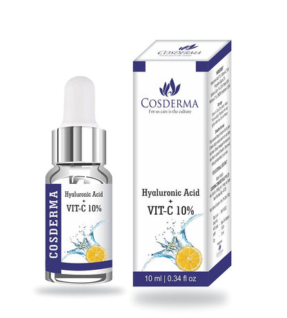 Cosderma Derma Roller 0.5mm with Vitamin C and Hyaluronic Acid Serum for Acne Scars