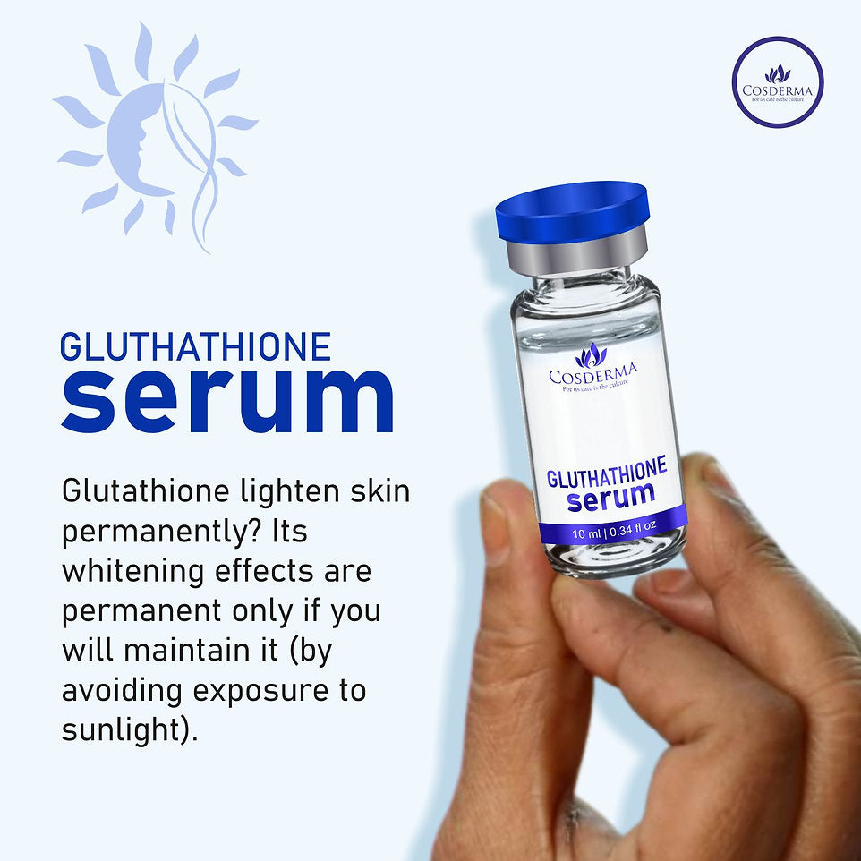 Cosderma Glutathione Serum - Powerful Brightening & Anti-Aging Treatment (5 Vials x 10ml)