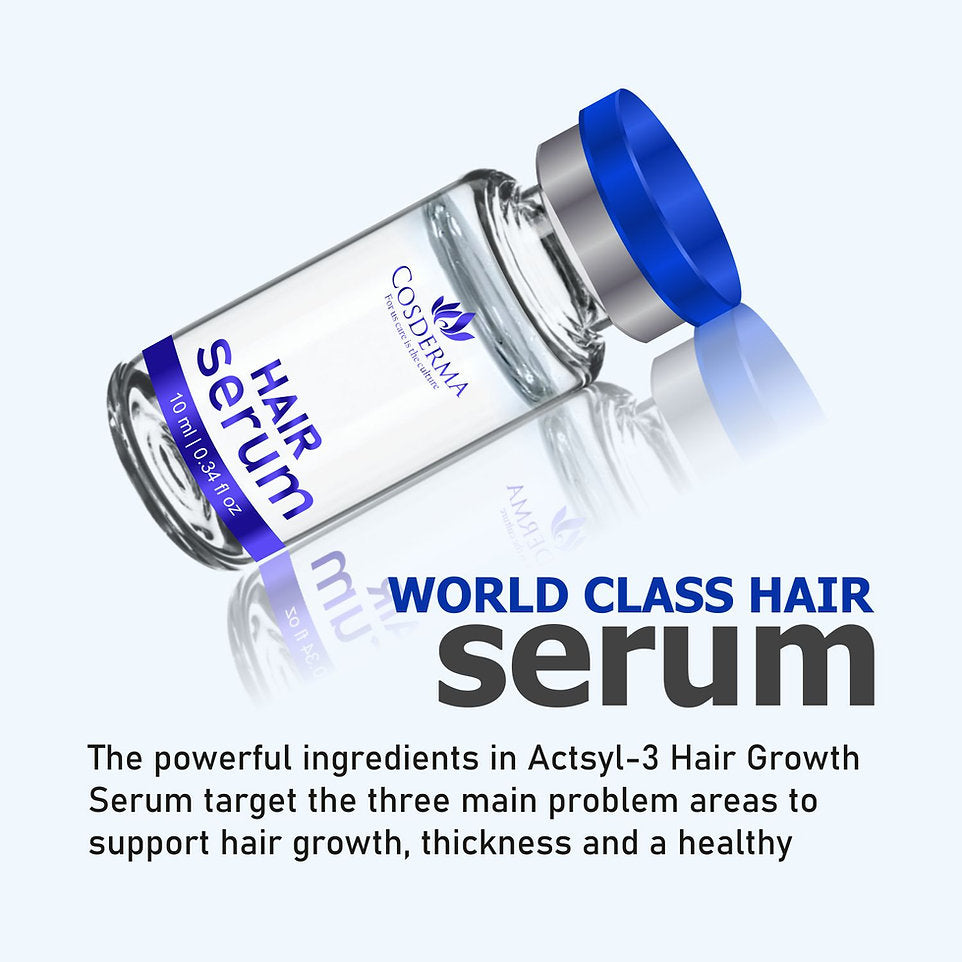 Cosderma Hair Serum - Advanced Hair Growth & Thinning Solution | Professional Hair Serum (5 Vials x 10ml)