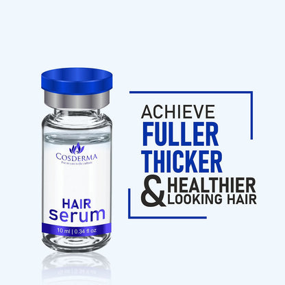 Cosderma Hair Serum - Advanced Hair Growth & Thinning Solution | Professional Hair Serum (5 Vials x 10ml)