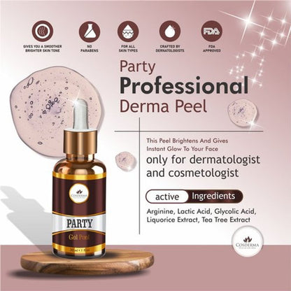 Cosderma Party Gel Peel – Instant Glow, Anti-Aging & Skin Lightening Treatment | Professional Derma Peel