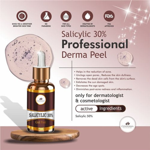 Cosderma Salicylic Peel 30% - Advanced Acne Treatment and Skin Clarifying Peel