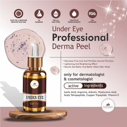 Cosderma Under Eye Derma Peel - Brighten & Rejuvenate Dark Circles | Professional Derma Peel